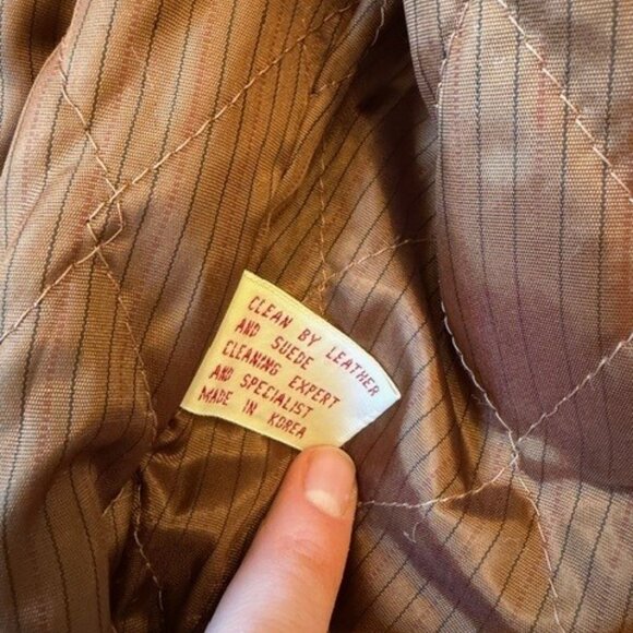 Vintage Mill Valley Banana Republic leather aviator jacket with shearling collar - Picture 4 of 9